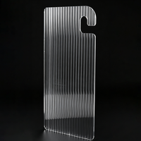 Plaque acrylique cannelée texturée découpée au laser 5 mm, panneau PMMA strié transparent, plaque plastique nervurée