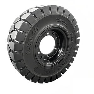 חלקי חילוף לגזה צמיגי גומי מוצק תעשייתי 6.50-10 מלגזה צמיג מוצק עם 5.00f-10 רימות פלדה - Product Image 1