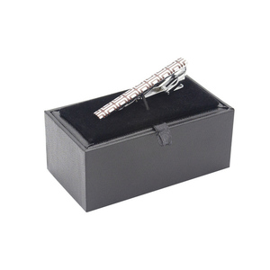 Универсальная коробка для запонок и галстук-зажимов оптом, модные аксессуары, черная бумага, высококачественная упаковка для галстук-зажимов - Product Image 3
