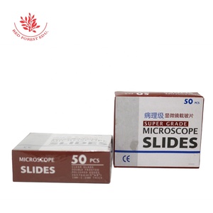 Mikroskop geser 50pc kejelasan Superior 1-1. 1.5mm ketebalan 26*72mm ukuran 7105 kaca bening dan segar tepi dipoles buram ganda - Product Image 3