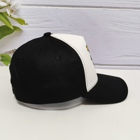 Gorra de béisbol deportiva de algodón de cinco paneles bicolor con estampado de hojas y leopardo, hebilla trasera ajustable para uso exterior, venta al por mayor directa de fábrica