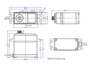Feetech ft7325bl brulshless 25kg RC kỹ thuật số <span class=keywords><strong>servo</strong></span> mô-men xoắn lớn tốc độ cao đầy đủ kim loại bánh răng không thấm nước 180 độ kiểm soát góc - Product Image 6