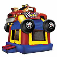 Château gonflable commercial Moonwalk Jumper Bouncer pour enfants, camion de chantier