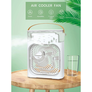 Mùa Hè Văn Phòng Bàn Phun Sương <span class=keywords><strong>Fan</strong></span> Điều Hòa Không Khí Làm Việc Quạt Điện Đầy Màu Sắc LED Nước Sương Mù <span class=keywords><strong>Fan</strong></span> Sẵn Sàng Cổ Phiếu Cho Nhà - Product Image 3