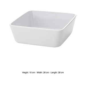 Bandeja para hornear MPS Quadra High Oven Bianca 28 x 28 x 10 h cm, Equipo de catering, Suministros para restaurantes, Venta al por mayor - Product Image 3