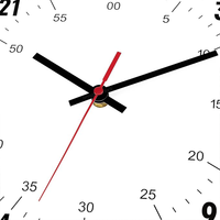 Horloge murale 24 heures Horloge murale analogique ronde à quartz de 12 pouces pour salle de classe, école, bureau, salon, chambre et maison (noir)