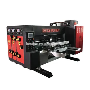 small size corrugated carton box flexo printing slotting die-cutting making machine