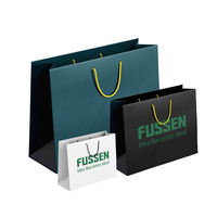 Sacs shopping en papier personnalisés haut de gamme, surface mate, poignées en corde, pour vêtements, bijoux, boutiques, emballage cadeau