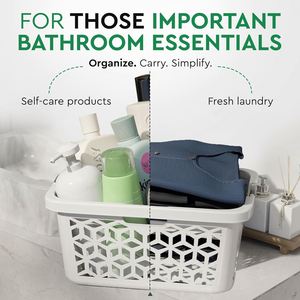 Laundry Basket - Large 2 Bushel Laundry Basket with Handles - Stackable Plastic <b>Hamper</b> for Dirty Clothes - Product Image 4