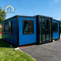Maison préfabriquée pliable de 20 pieds, 2 à 5 chambres, maison conteneur extensible |   Villa portable de luxe pour hôtel boutique et complexe écologique