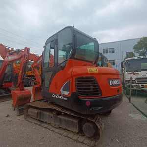 รถขุดไฮดรอลิก Doosan Dx60-9 มือสองคุณภาพสูง พร้อมมอเตอร์ปั๊ม PLC สำหรับใช้งานในฟาร์ม ขับเคลื่อนด้วยเครื่องยนต์ กำลังขุดสูง สีเดิมจากโรงงาน - Product Image 2
