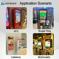 restaurant à emporter KFC à écran tactile de 27 32 pouces Imprimante libre-service Kiosque de paiement de commande automatique