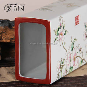 Florero con forma <span class=keywords><strong>de</strong></span> <span class=keywords><strong>libro</strong></span> pintado a mano V290, jarrón <span class=keywords><strong>de</strong></span> mesa <span class=keywords><strong>de</strong></span> porcelana <span class=keywords><strong>de</strong></span> cerámica tradicional china para el hogar - Product Image 3