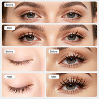 Sérum Réhausseur de Sourcils Personnalisé Coréen Nourrissant à la Kératine, Revitalisant et Booster de Croissance des Cils Biologique, Végane pour Extensions