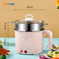 Marmite électrique multifonction antiadhésive mini pour nouilles instantanées, idéale pour cuisine et dortoir, vente en gros usine SUNTON