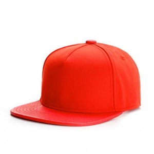 Plain Blank Solid Color <b>Flat</b> Brim Hat with Leather Visor Casual Sports Sun Hat for Adults <b>Men</b> Women Trucker Hat - Product Image 1
