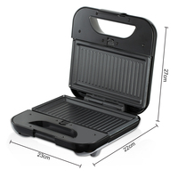RAF 3 en 1 plaques amovibles chauffage Double face Panini presse petit déjeuner gril Sandwich Maker Machine