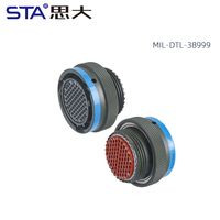 Connecteur circulaire à sertir en aluminium MIL-DTL-38999/27599 JTG06R MS27484, fiche femelle droite MS27484T18B35SB MS27484T18B35S