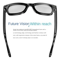 Nouvelles lunettes intelligentes W610 8 mégapixels avec IA pour la photographie et les appels, protection UV noire, en PC laqué nacré haute brillance
