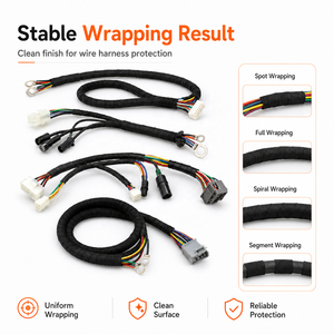 Máquina semiautomática <span class=keywords><strong>de</strong></span> escritorio para envolver arneses <span class=keywords><strong>de</strong></span> cables con interruptor <span class=keywords><strong>de</strong></span> pie, herramienta completa para el envoltorio <span class=keywords><strong>de</strong></span> cables eléctricos - Product Image 3