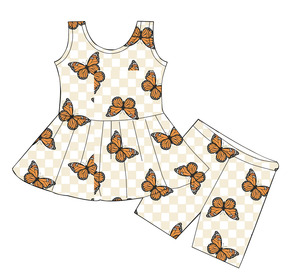 Babylovey Set Abito Estivo per Bambini con Stampa Floreale <span class=keywords><strong>Margherita</strong></span>, Casual, per Escursionismo, Ciclismo, Pattinaggio Artistico, con Pantaloncini - Product Image 5
