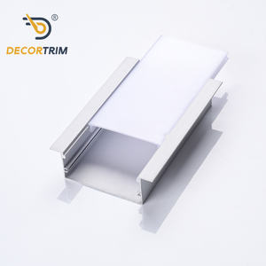 DECORTRIM โรงงานผลิตตามสั่ง โปรไฟล์โลหะคุณภาพสูงสำหรับฝาครอบพีซี  โปรไฟล์อะลูมิเนียมติดผนังแบบ LED  โปรไฟล์ LED สำหรับขอบผนัง - Product Image 2