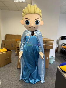 Evento più economico che cammina pelliccia costume mascotte personaggio dei cartoni animati principessa <span class=keywords><strong>Elsa</strong></span> costume mascotte vestito per adulti - Product Image 6