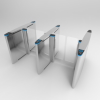 Puerta de Velocidad para Peatones de Acero Inoxidable 304 con Motor sin Escobillas, Control de Acceso por QR, RFID y Reconocimiento Facial, 35 Personas/Min, IP54, Metro