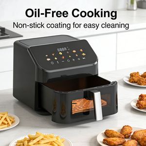 Nouvelle Conception 2026 – Friteuse à Air Électrique Multifonctionnelle à Contrôle Numérique, Saine et Classique, pour Usage Domestique et Hôtelier avec Fenêtre de Visualisation - Product Image 4