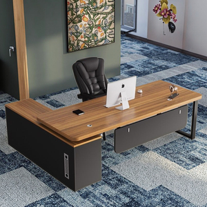 Venta caliente Escritorios de oficina modernos Diseños de madera simples Estilo de panel Muebles de oficina de fabricantes chinos Precios al por mayor en stock - Product Image 4