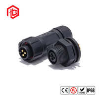 Montage-Steckverbinder Männlich-Weiblich IP68 10A PCB/FPC-Kompatibel M12 M16 M20 2-Pin Runder Wasserdichter Elektrischer Kabelstecker
