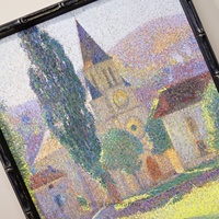 Peintures de paysages européens, fleurs, art mural vintage à l'huile, cadre en bois, toile, décoration intérieure, à suspendre, mariage, luxe