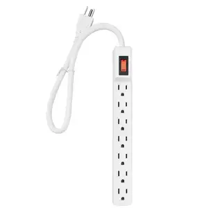 UL Listed Hot Sale in US 6 way US Power Strip/high Power Led Strip Surge Protector Electrical Plugs and Sockets