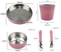 Nouvelle assiette divisée en acier inoxydable avec manchon et couvercle en silicone pour bébés et tout-petits, assiette à dîner personnalisée en acier inoxydable et silicone