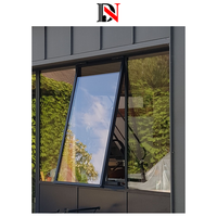 Fenêtre de maison à battants au design moderne Fenêtre à battants à cadre métallique en alliage d'aluminium durable pour la maison