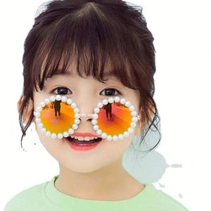 Gafas de Sol Redondas para Niños, Diseño de Perlas, Montura Pequeña, Metálicas, de Lujo, para Niños y Niñas, Protección UV400, Moda 2021 - Product Image 2