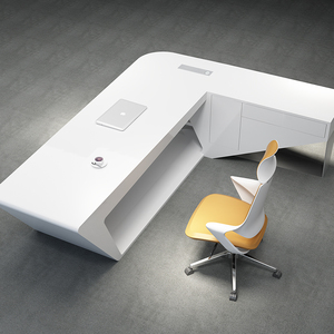 Conjunto de Silla y Escritorio de Oficina Ejecutiva de Madera Moderna, Extensible, Duradero, Ecológico, Diseño Modular para Uso en el Hogar y la Oficina - Product Image 4
