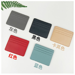 Vendita calda di lusso uomo <span class=keywords><strong>donna</strong></span> Custom Logo Logo <span class=keywords><strong>porta</strong></span> carta di credito portafoglio sottile in pelle vegana - Product Image 1