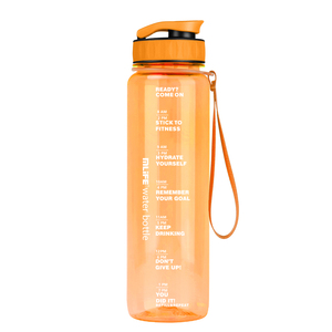 Bouteille d'eau de sport en plastique écologique sans BPA de 32 oz avec marqueur de temps, logo personnalisé, bouteille d'eau motivante pour la salle de sport - Product Image 6