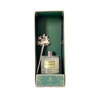 Nouveaux ensembles diffuseurs de parfum en verre personnalisés de 200 ml avec bâtonnets en rotin, en gros, avec boîtes de luxe et emballages pour Noël