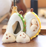 Nouvelle Peluche Mignonne et Adorable en Forme de Durian, Petit Pendentif, Porte-clés, Poupée en Peluche pour Sac, Compagnon de Jeu