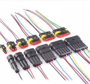 Oem 1 עד 6 pin ip67 ערכת מחבר חשמל למים, תקע זכר ונקבה עם מחבר תיל כלבי ים - Product Image 1