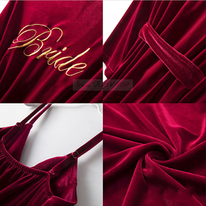 Kimono de <span class=keywords><strong>mariage</strong></span> pour femmes Robe de mariée vêtements de nuit demoiselle d'honneur pyjamas peignoir chemise de nuit robe velours Dressing <span class=keywords><strong>femme</strong></span> sous-vêtements vêtements - Product Image 6