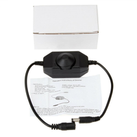Gradateur LED 12V 2A 24W avec bouton, interrupteur de gradation en ligne marche/arrêt pour bande lumineuse LED monochrome