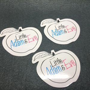 รับผลิตป้ายแขวนเสื้อผ้ารูปแอปเปิ้ลและรูปดอกไม้ พิมพ์โลโก้ตามสั่ง ขายส่ง - Product Image 5