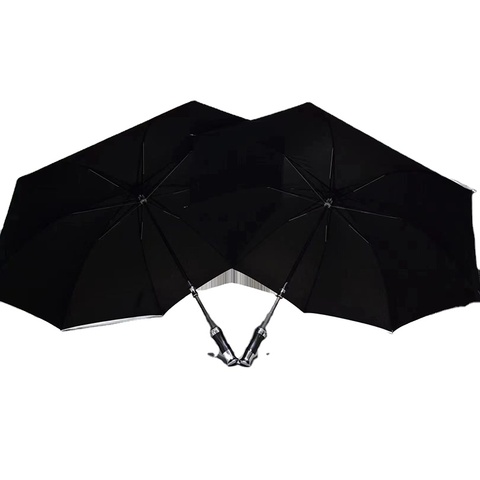 Factory Direct Sale Elfa Wilfa LM Double High-grade Fiber Straight Pole Folding Customizable Trademark Automatic Umbrella