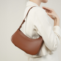 Sac à bandoulière en cuir véritable, styles rétro classiques, sur mesure, de luxe, demi-lune, fabricant OEM