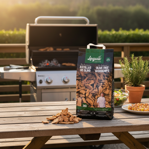 Bolsa de madera de olivo española de alta calidad SPLITS 3kg para cocinar y fumar en su barbacoa rápida y limpia - Product Image 3
