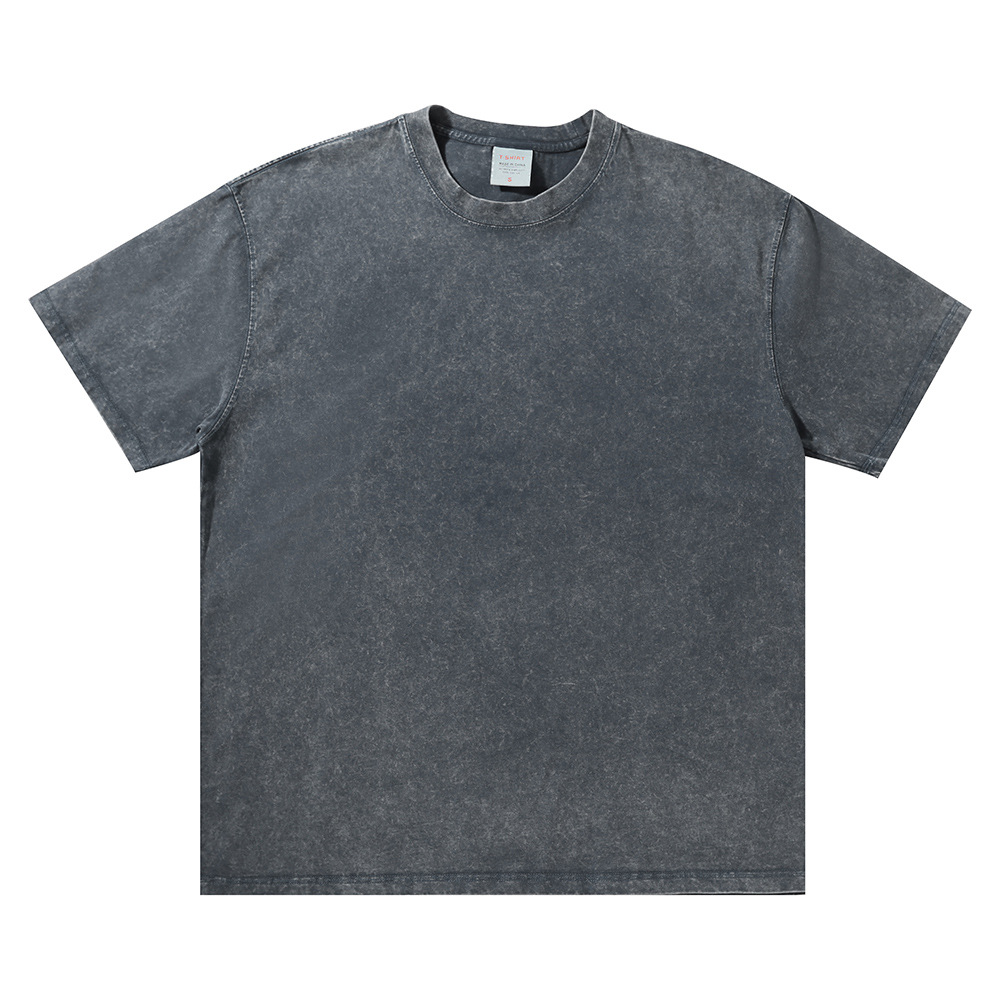 New 300g short sleeve shirt-dark gray