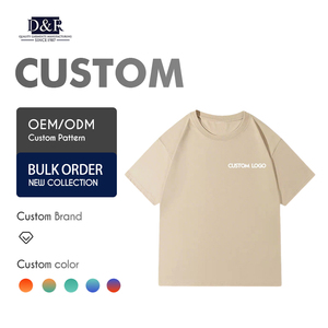 เสื้อยืดเจอร์ซีย์ผ้าฝ้ายเมอร์เซอไรซ์ย้อมสีสำหรับผู้ชายฤดูร้อน พิมพ์ลายกราฟิกตัวอักษร พร้อมโลโก้สั่งทำ ขอบเอวยางยืด สไตล์ลำลอง - Product Image 1